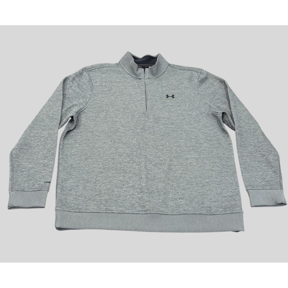 Under Armour Mens Golf Storm Quarter Zip‎  Pullover Gray Performance XL Fleece